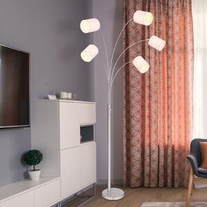 Lampă podea Ava abaj. textil culoare nisip 5becuri