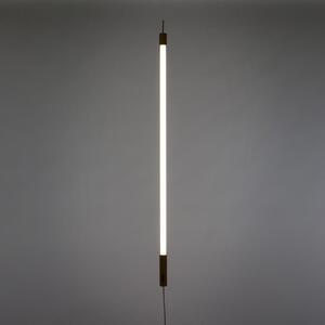 SELETTI Corp de iluminat cu LED Linea, alb, detalii din lemn, universal, Alb, Camera de zi / sufragerie, Sticlă, Design
