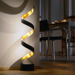 Helix lampă masă LED, înălțime 66 cm, negru-auriu
