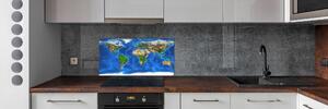 Sticlă pentru bucătărie harta lumii