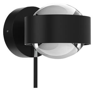 Top Light Puk Mini Wall+, G9 lentile transparente, negru mat/cromo, reglabil, Negru, Camera de zi / sufragerie, Metal, Design
