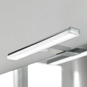 Ebir Lampă cu LED pentru oglindă Pandora, cromată, lățime 20,8 cm, Metalic, Baie, Plastic, Modern