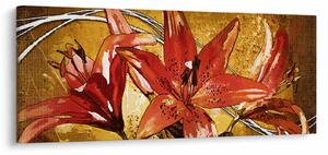 Tablou cu flori de crini (120x50 cm)