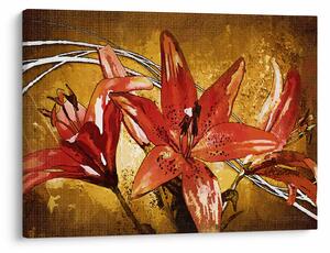 Tablou cu flori de crini (70x50 cm)