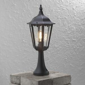 Konstsmide Lampă cu postament Firenze, negru, Negru, Sticlă, Casă de țară / Rustic