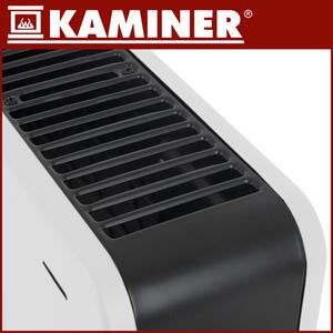 Convector electric de podea Kaminer Ziflo 2300W - Cu control Wi-Fi, termostat și telecomandă, alb