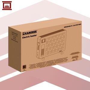 Convector electric de podea Kaminer Ziflo 2300W - Control Wi-Fi, termostat și telecomandă, negru