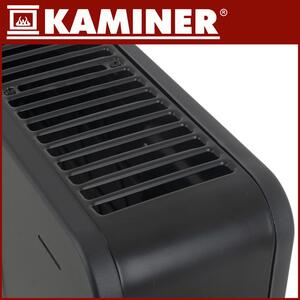 Convector electric de podea Kaminer Ziflo 2300W - Control Wi-Fi, termostat și telecomandă, negru