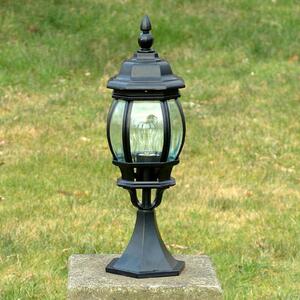 Lampă cu soclu Istria, negru, aluminiu, sticlă, înălțime 51 cm