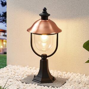 Lindby lampă cu soclu Clint, 53cm, metal, rezistent la apa de mare, E27, reglabil, Cupru, Aluminiu, Vintage, Felinar