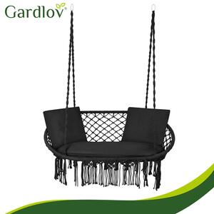 Leagăn dublu de grădină tip cuib de barză Gardlov – Negru