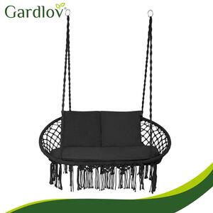 Leagăn dublu de grădină tip cuib de barză Gardlov – Negru