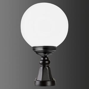 LCD Lampă cu postament 1141, abajur sferic, negru/alb, Negru, Metal, Antichitate, glob