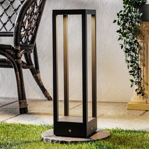 Lucande Lampă cu soclu Carlota, 50 cm, antracit, aluminiu