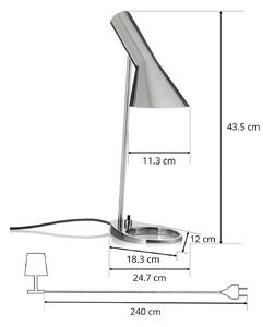 Louis Poulsen AJ Mini lampă masă, oțel inoxidabil