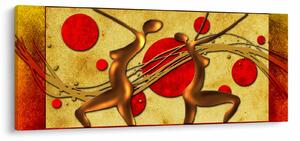 Tablou abstract cu două femei (120x50 cm)