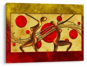 Tablou abstract cu două femei (70x50 cm)