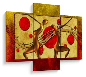 Tablou abstract cu două femei (90x60 cm)