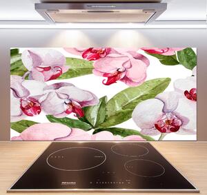 Panou perete bucătărie orhidee roz