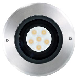 Sylvania LED lampă încastrată în podea Interrata M, Ø 20 cm, IP65, Metalic, Aluminiu, Încastrate în sol