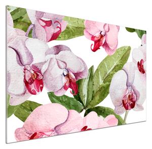 Panou perete bucătărie orhidee roz