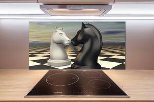 Sticlă pentru bucătărie cai de șah