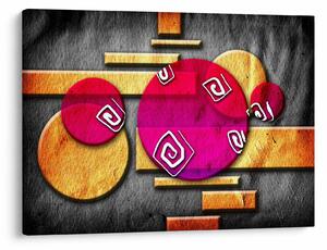 Tablou abstract cu simboluri istorice (70x50 cm)