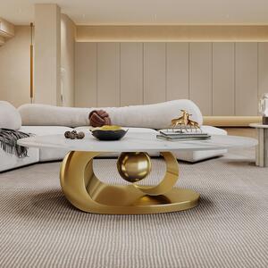 Masuta Cafea Soren 130x70x42cm Gold