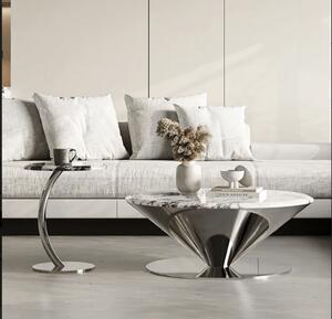 Set masute Cafea Helios 80x41h, 50x48h cm Silver