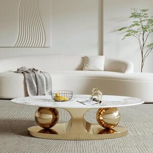 Masuta Cafea Orion 130x70x42cm Gold