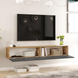 Comoda TV de perete Dello culoare antracit - sonoma 180x31.6x29.6cm