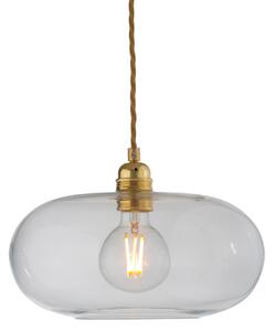 EBB & FLOW Lampă suspendată Horizon, transparentă, sticlă, Ø 29 cm, reglabil, Transparent, Camera de zi / sufragerie, Sticlă, Scandinavă