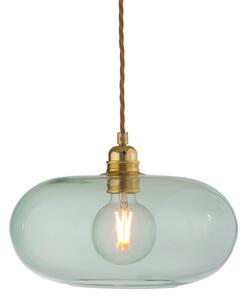 EBB & FLOW Lampa suspendată Horizon, verde, sticlă, Ø 29 cm, reglabil, Verde, Camera de zi / sufragerie, Sticlă, Scandinavă