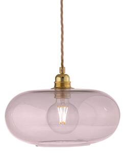 EBB & FLOW Lampa suspendată Horizon, roz, sticlă, Ø 29 cm, reglabil, Roz / Rosé, Camera de zi / sufragerie, Sticlă, Scandinavă