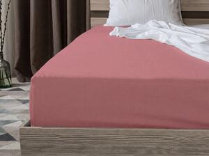Cearsaf Jersey cu elastic 180 x 200 cm roz inchis