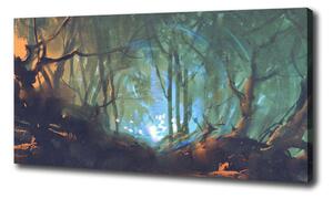 Pictură pe pânză pădure mistic