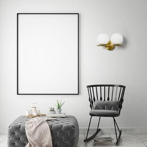 Miloox by Sforzin Aplică Jugen, auriu, 2 becuri, reglabil, Auriu / Alamă, Hol, Metal, Modern