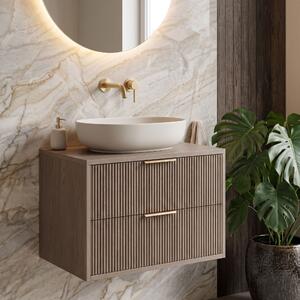Dulap baie pentru lavoar Rea Mono 60cm Grey Oak