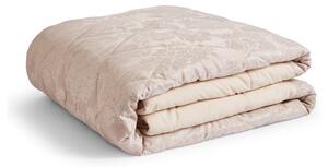 Cuvertură bej matlasată din damasc 240x260 cm Damask Jacquard – Catherine Lansfield