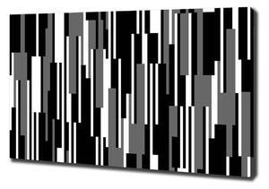 Tablou pe pânză canvas linii negre și albe