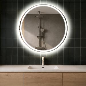 Rotunda oglinzi moderne baie cu leduri L76 oglinda lipita pe perete cu Întrerupător iluminarea