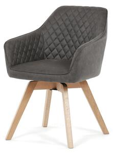 Jídelní židle, černá, látka vintage, DCH-435 BK3