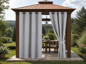 Perdea de gradina GARDIO EASY impermeabila 150x220 cm, gri Agatat: Inele metalice