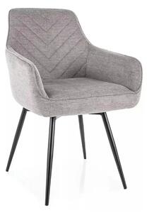 Scaun SERVIO, gri deschis - Brego 07, stofa clasica/metal, 55x45x88 cm