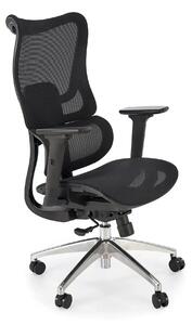 Scaun birou CASPER, negru/crom, plasa/polipropilena, 63x70x115/125 cm