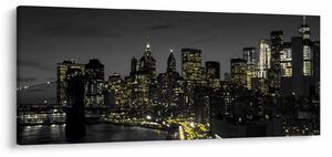 Tablou cu metropolă nocturnă (120x50 cm)