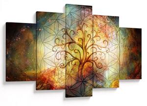 Tablou abstract cu copac (150x105 cm)