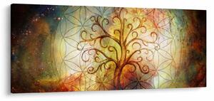 Tablou abstract cu copac (120x50 cm)