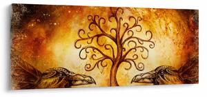 Tablou natural abstract cu copac (120x50 cm)