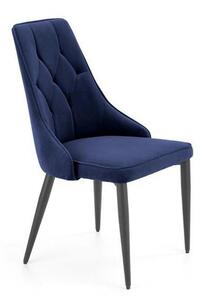 Scaun K365, stofa catifelata albastru inchis - Bluvel 86, 52x57x90 cm